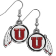 Utah Utes Chrome Dangle Earrings